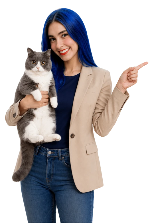 Asesora de Firmas Electrónicas Ecuador con la mascota de la marca